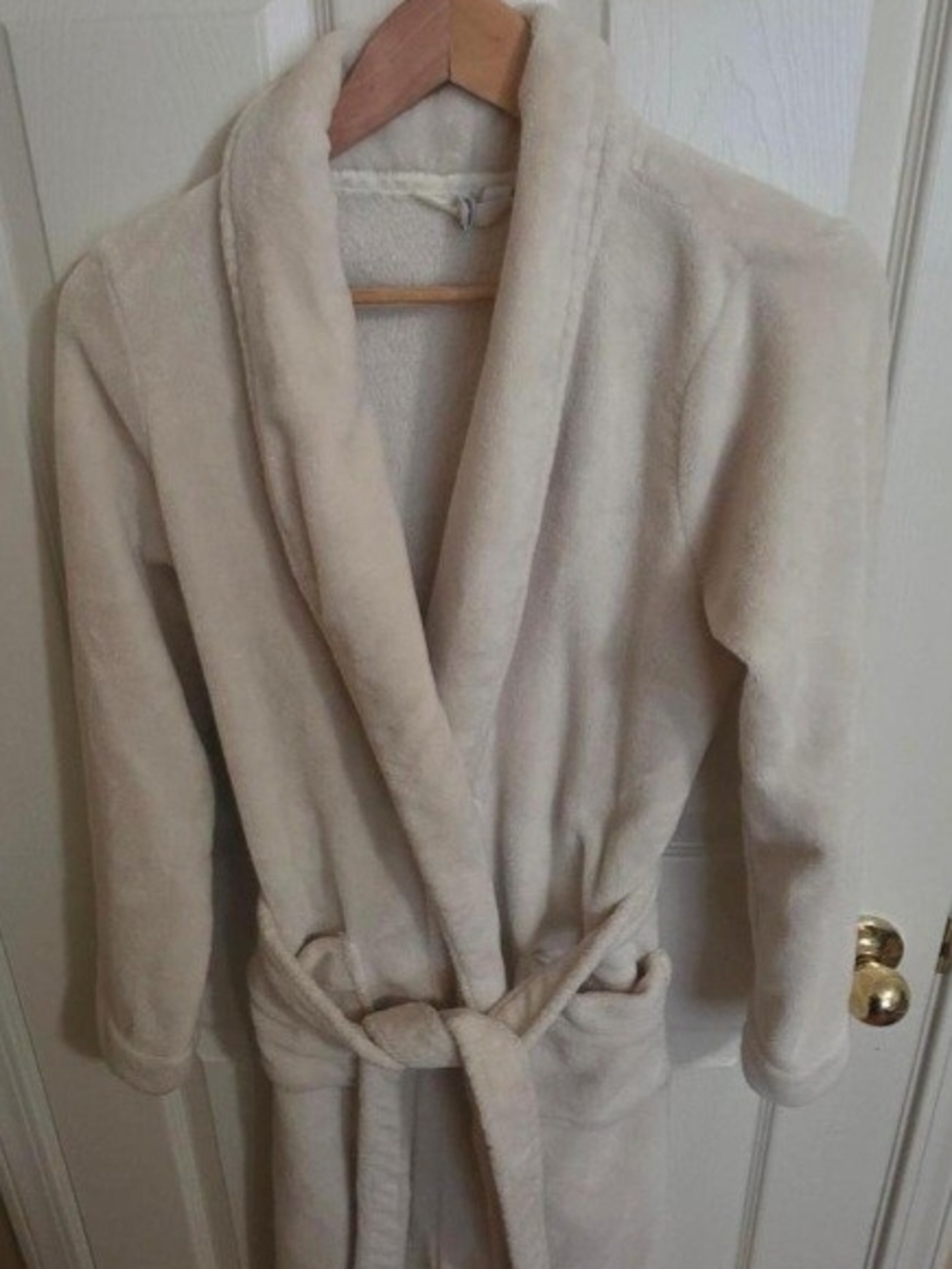 Nordstrom Plush Shawl-Collar Teddy Coat - Cream